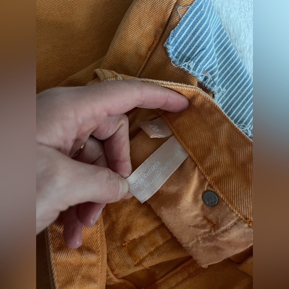 ZGY Orange Embroidered Patch Wide Leg Jeans - Picture 8 of 11